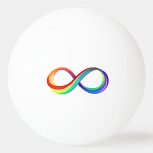 Symbol der geschichteten Regenbogen-Unendlichkeit Tischtennisball