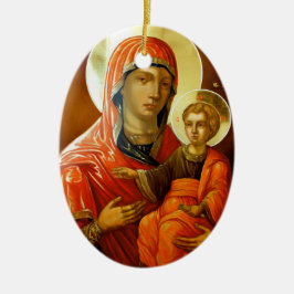 Symbol der Heiligen Maria mit dem Herrn Jesus Keramik Ornament