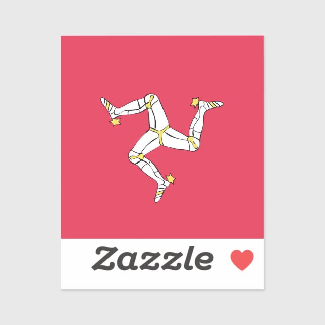 Symbol der Isle of Man Aufkleber (Blatt)