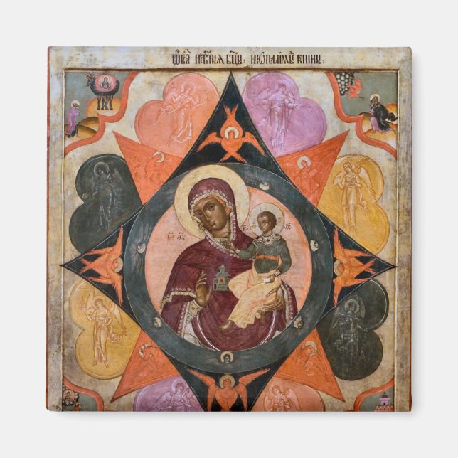 Symbol der Mutter Gottes des brennenden Bush Magnet (Vorne)
