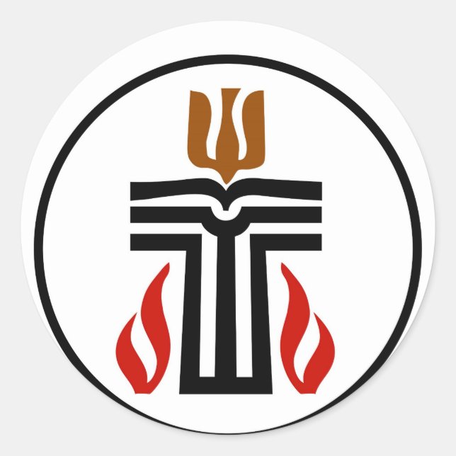 Symbol der Presbyterianischen Religion Runder Aufkleber (Vorderseite)