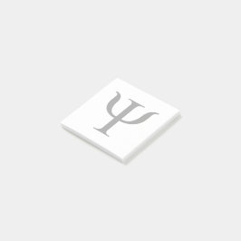 Symbol der Psychologie nach dem Auslesen Post-it Klebezettel