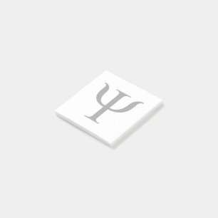 Symbol der Psychologie nach dem Auslesen Post-it Klebezettel