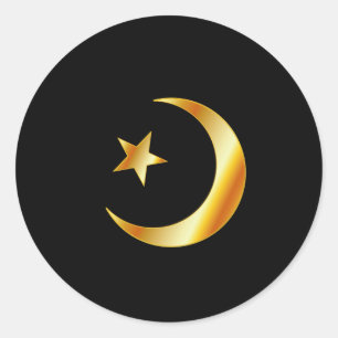 Symbol der Religion des Islam Runder Aufkleber