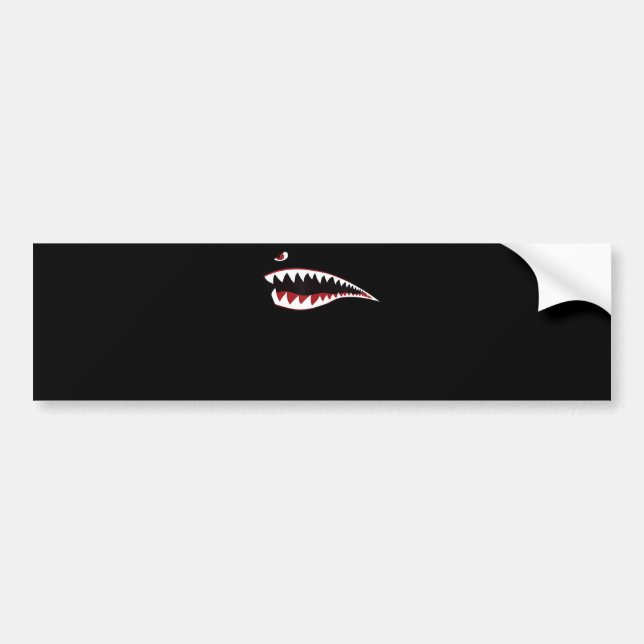 Symbol der "Shark Mouth Art" - Geschenk für den Ob Autoaufkleber (Vorne)