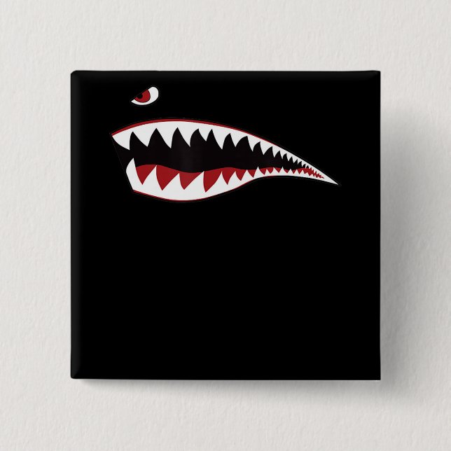 Symbol der "Shark Mouth Art" - Geschenk für den Ob Button (Vorderseite)