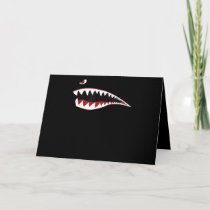 Symbol der "Shark Mouth Art" - Geschenk für den Ob Feiertagskarte
