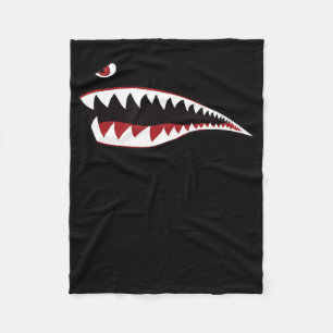 Symbol der "Shark Mouth Art" - Geschenk für den Ob Fleecedecke