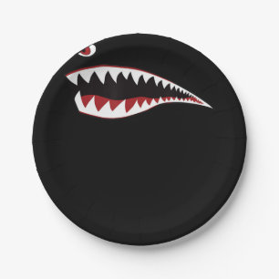 Symbol der "Shark Mouth Art" - Geschenk für den Ob Pappteller