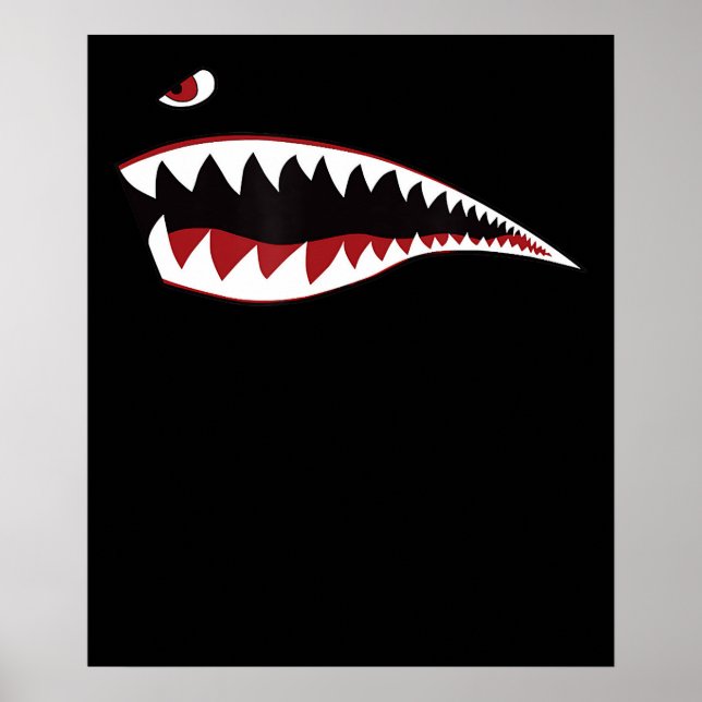 Symbol der "Shark Mouth Art" - Geschenk für den Ob Poster (Vorne)