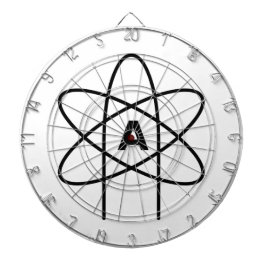 Symbol des Atheismus (Atom Emblem) Dartscheibe