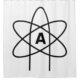 Symbol des Atheismus (Atom Emblem) Duschvorhang
