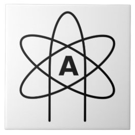 Symbol des Atheismus (Atom Emblem) Fliese