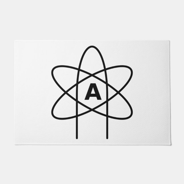 Symbol des Atheismus (Atom Emblem) Fußmatte (Vorderseite)