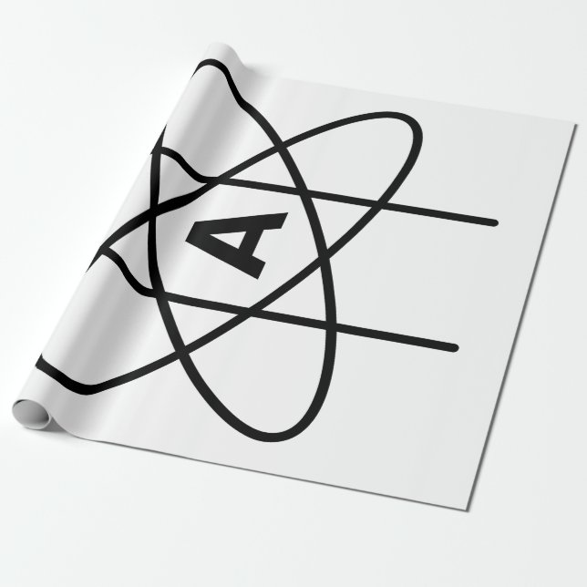Symbol des Atheismus (Atom Emblem) Geschenkpapier (Ungerollt)