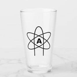 Symbol des Atheismus (Atom Emblem) Glas