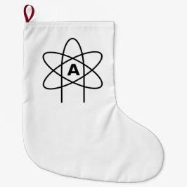 Symbol des Atheismus (Atom Emblem) Großer Weihnachtsstrumpf