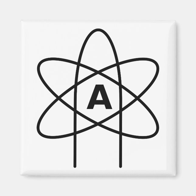 Symbol des Atheismus (Atom Emblem) Magnet (Vorne)