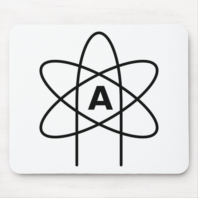 Symbol des Atheismus (Atom Emblem) Mousepad (Vorne)