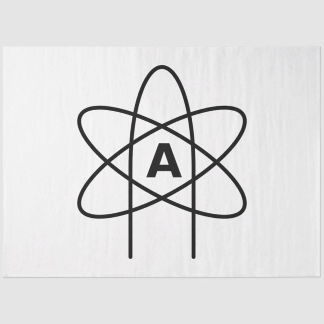 Symbol des Atheismus (Atom Emblem) Seidenpapier (Vorderseite)