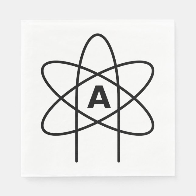 Symbol des Atheismus (Atom Emblem) Serviette (Vorderseite)