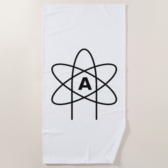 Symbol des Atheismus (Atom Emblem) Strandtuch (Vorderseite)