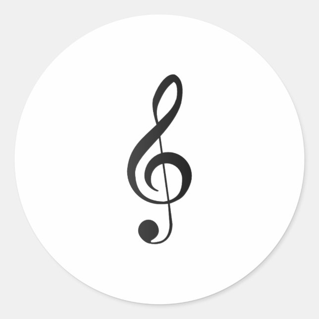 Symbol des dreifachen Clef Runder Aufkleber (Vorderseite)