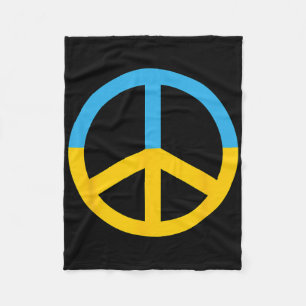 Symbol des Friedens in den Farben der ukrainischen Fleecedecke