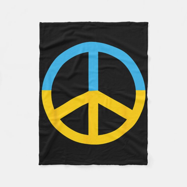Symbol des Friedens in den Farben der ukrainischen Fleecedecke (Vorderseite)