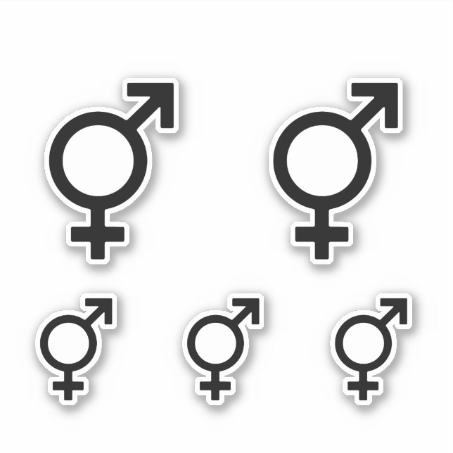 Symbol des Geschlechts Aufkleber (Vorderseite)