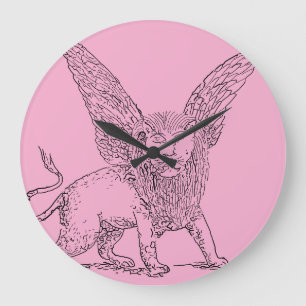 Symbol des Löwen des Hl. Mark Große Wanduhr