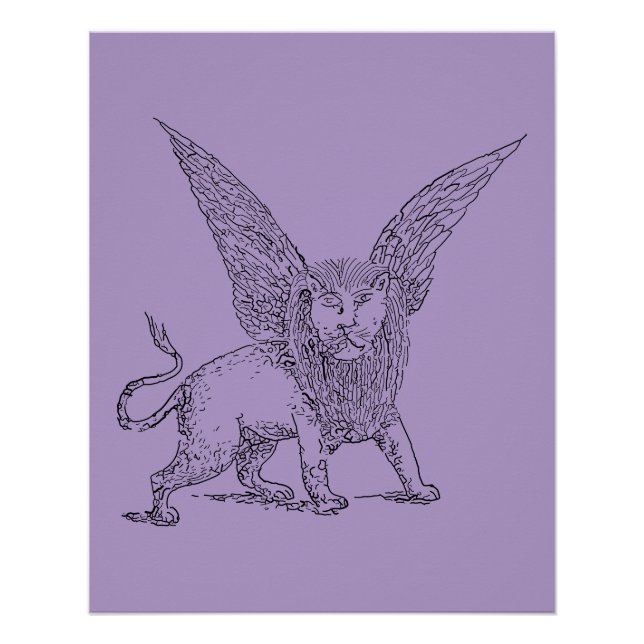 Symbol des Löwen des Hl. Mark Poster (Vorderseite)