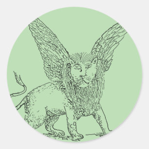Symbol des Löwen des Hl. Mark Runder Aufkleber