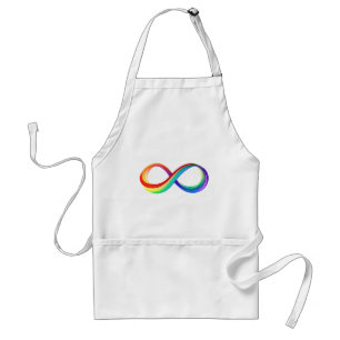 Symbol des Regenbogenunendlichkeitseffekts in Schi Schürze