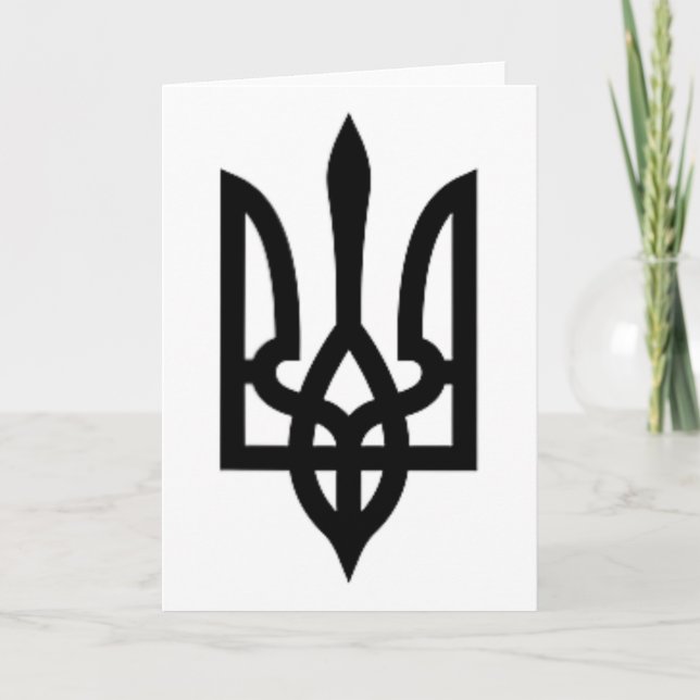Symbol des ukrainischen Dreizacks Karte (Vorderseite)