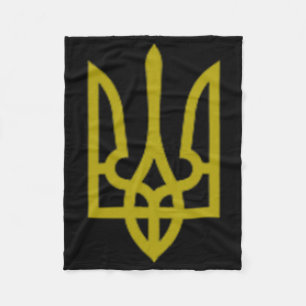 Symbol des ukrainischen Heeres Trident Mitte Ukrai Fleecedecke