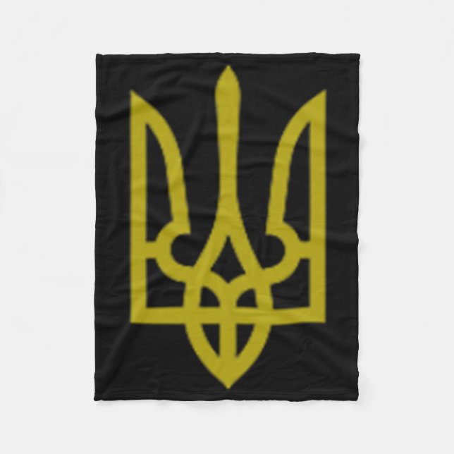Symbol des ukrainischen Heeres Trident Mitte Ukrai Fleecedecke (Vorderseite)