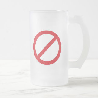 Symbol des Verbot-Sign/No Mattglas Bierglas