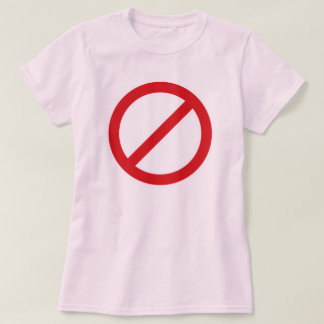 Symbol des Verbot-Sign/No T-Shirt