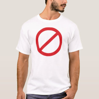Symbol des Verbot-Sign/No T-Shirt