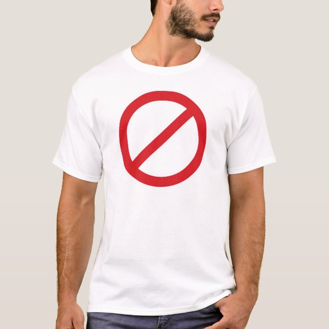 Symbol des Verbot-Sign/No T-Shirt (Vorderseite)