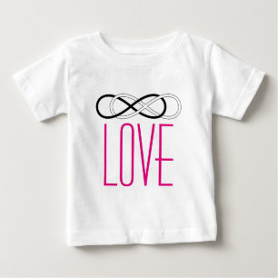 Symbol-doppelte Unendlichkeit - Schwarzes u. Weiß Baby T-shirt