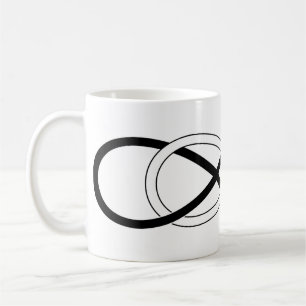 Symbol-doppelte Unendlichkeit - Schwarzes u. Weiß Tasse
