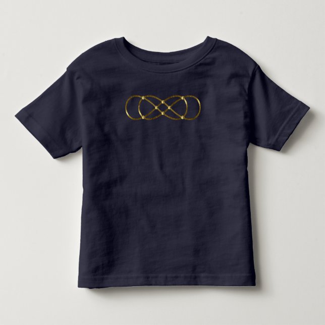 Symbol Double Infinity - Antique Gold Kleinkind T-shirt (Vorderseite)