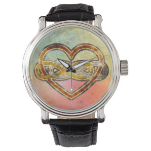 Symbol Double Infinity Heart BiColor Armbanduhr