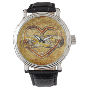 Symbol Double Infinity Heart BiColor Armbanduhr