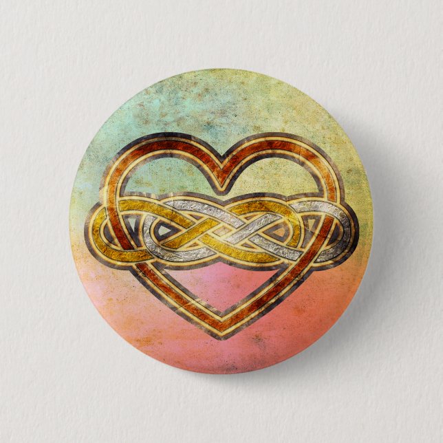 Symbol Double Infinity Heart BiColor Button (Vorderseite)