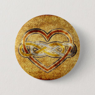 Symbol Double Infinity Heart BiColor Button