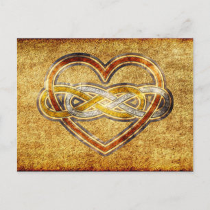 Symbol Double Infinity Heart BiColor Postkarte