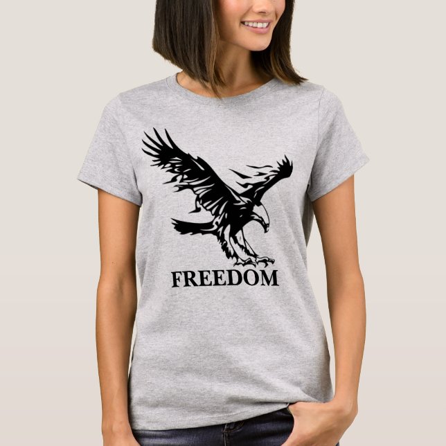 Symbol Eagle Freedom. Personalisiert T-Shirt (Vorderseite)